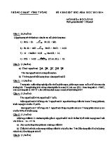 Đề khảo sát học sinh giỏi năm học 2013 - 2014 môn Hóa học lớp 8